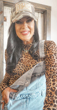 Mamacita mesh leopard top