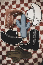 Corduroy cactus, boot & hat pillow