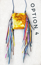 Handmade cowhide fringe purse