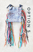Handmade cowhide fringe purse