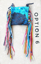 Handmade cowhide fringe purse