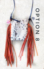 Handmade cowhide fringe purse