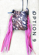 Handmade cowhide fringe purse