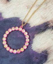 Blinged circle necklace