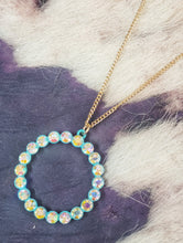 Blinged circle necklace