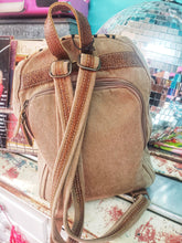 Leopard hair on hide mini back pack/ or mini purse with an add on keychain option