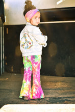 Tie dye dreams distressed bell bottoms
