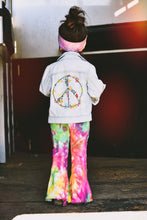 Tie dye dreams distressed bell bottoms
