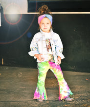 Tie dye dreams distressed bell bottoms