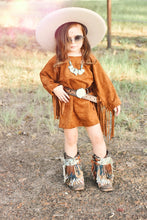 Golden hour fringed suede dress