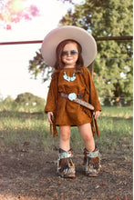 Golden hour fringed suede dress
