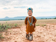 Golden hour fringed suede dress