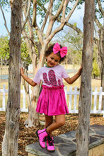 Sparkly velvet hot pink skirt