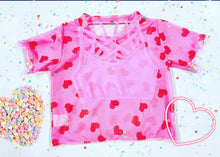 Love me not heart mesh top