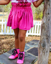 Sparkly velvet hot pink skirt