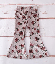 Crushed Pink Metallic velvet Floral Bells