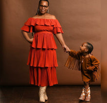 Golden hour fringed suede dress