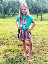 Neon Sneaky Snake fringed skirt
