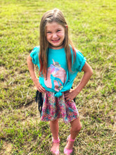 Neon Sneaky Snake fringed skirt