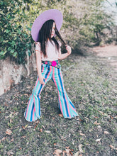 Circus striped denim bell bottoms