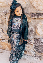 Fringed bomber leather jacket
