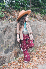 Stars & horse shoes denim bell bottoms