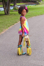 Handmade cowhide fringe purse