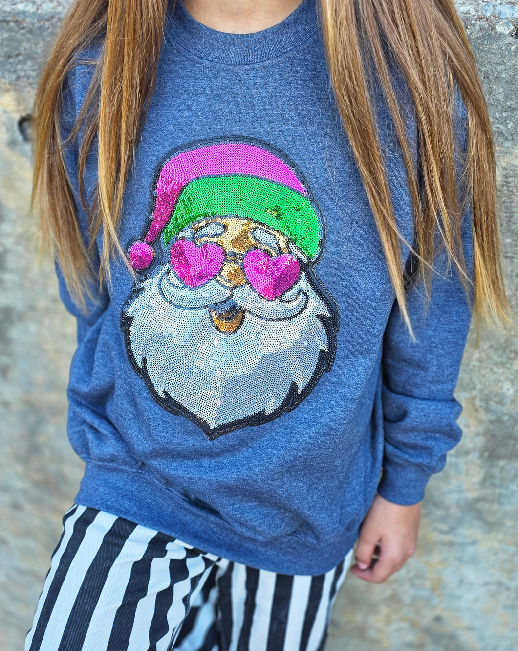 Sequin santa sweatshirt