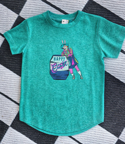 Kids easter clown bling tee