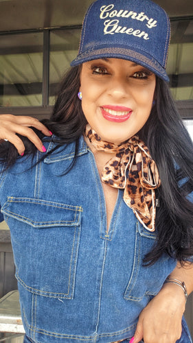 Denim mamacita crop top