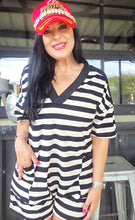 Striped mamacita romper