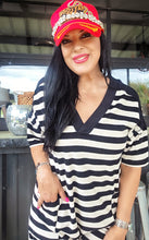 Striped mamacita romper