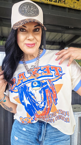 Mamacita boxy Texas 1983 fort worth rodeo mom crop tee (pre order) ships mid April