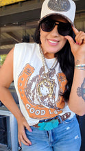 Good luck boxy mom crop tee