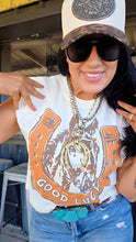 Good luck boxy mom crop tee