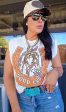 Good luck boxy mom crop tee
