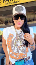 Good luck boxy mom crop tee