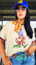 The lone cowboy ringer mom crop tee