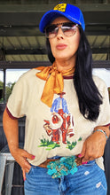The lone cowboy ringer mom crop tee
