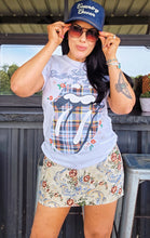 Plaid stones tee