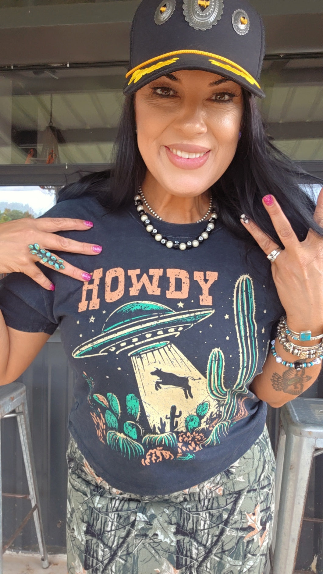 Mamacita UFO howdy boxy mom crop