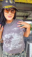 Galaxy cowboy oversized box mom crop