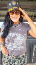 Galaxy cowboy oversized box mom crop