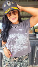 Galaxy cowboy oversized box mom crop