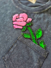 Rose sequined tee