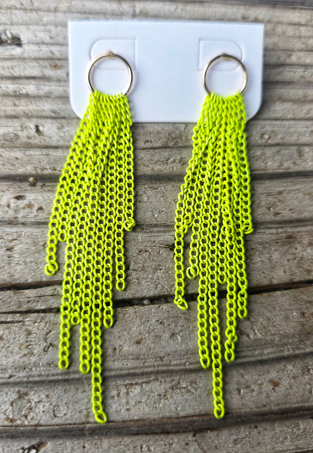 Metal fringe earrings