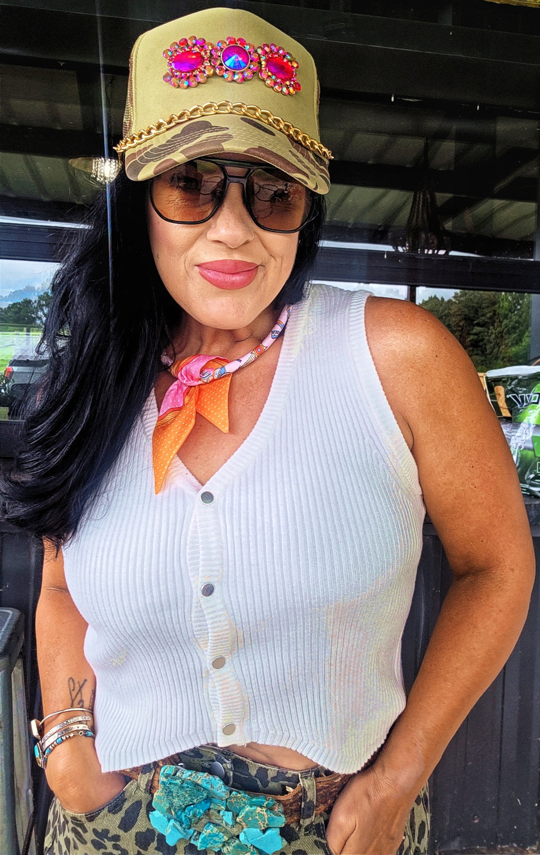 Mamacita cream sweater vest