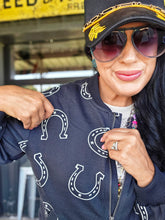 Western horseshoe zip up
