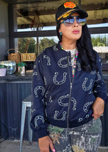 Western horseshoe zip up