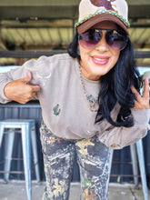 Embriodered cozy western sweatshirt